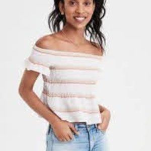 American Eagle Smocked Crop Top